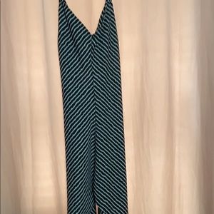 Striped wide leg jumpsuit